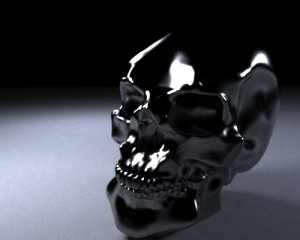 Evil Chrome Skull