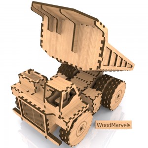 Amazing laser cut dump truck