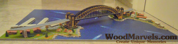 Laser cut Sydney Harbor Bridge school project - cut in France - assembled in Greece!