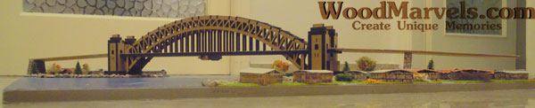 Laser cut Sydney Harbor Bridge school project - cut in France - assembled in Greece!