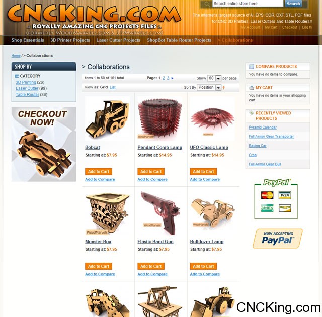 161 projects on CNCKing.com!