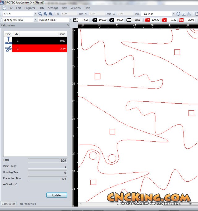 trotec laser job control - stegosaur