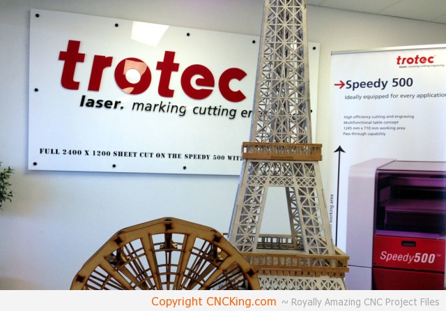 laser cut Eiffel Tower and Ferris Wheel