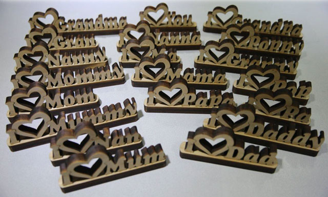 Laser Cut Words