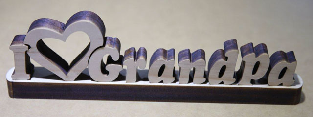 Laser Cut Words