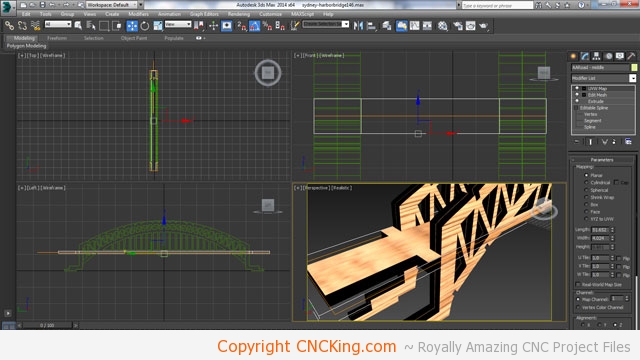 cnc sydney harbor bridge laser to router