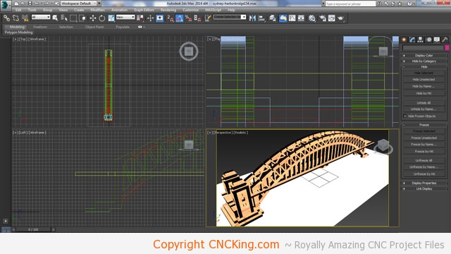 cnc sydney harbor bridge laser to router