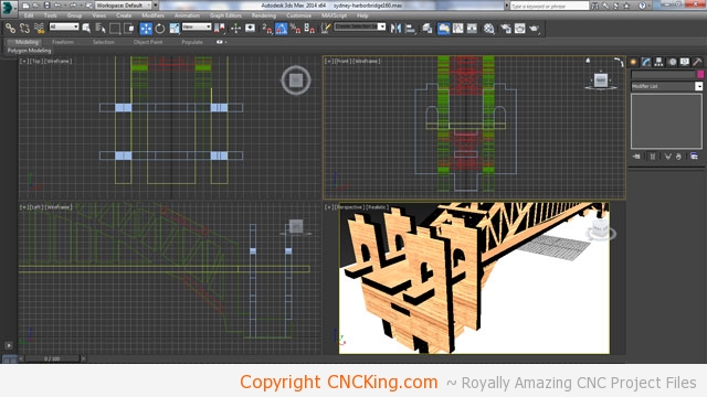 cnc sydney harbor bridge laser to router