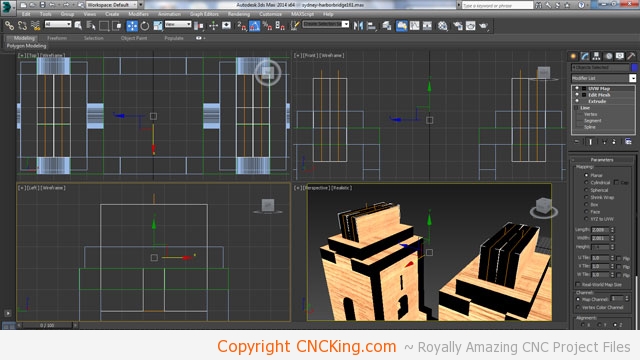 cnc sydney harbor bridge laser to router