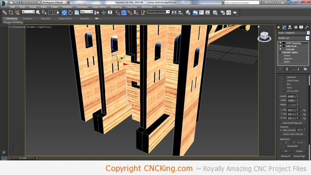 cnc sydney harbor bridge laser to router