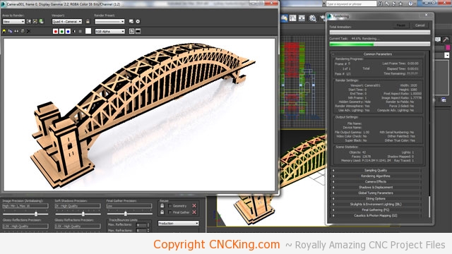 cnc sydney harbor bridge laser to router