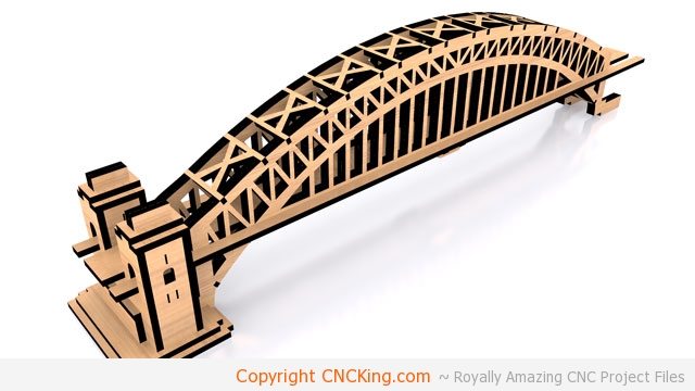 cnc sydney harbor bridge laser to router