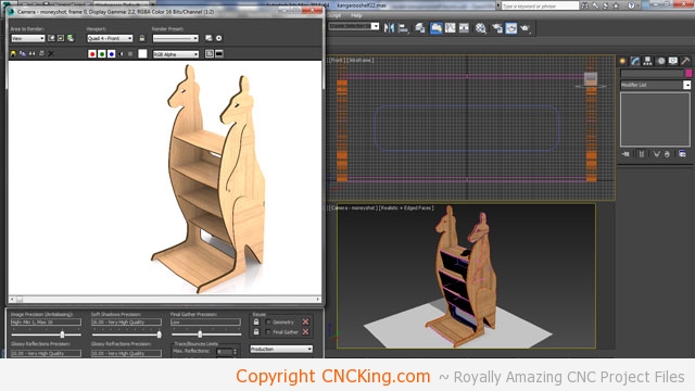 CNC laser / router Kangaroo Shelf