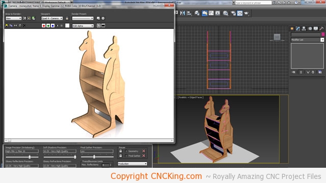 CNC laser / router Kangaroo Shelf