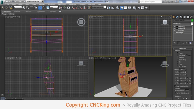 CNC laser / router Kangaroo Shelf