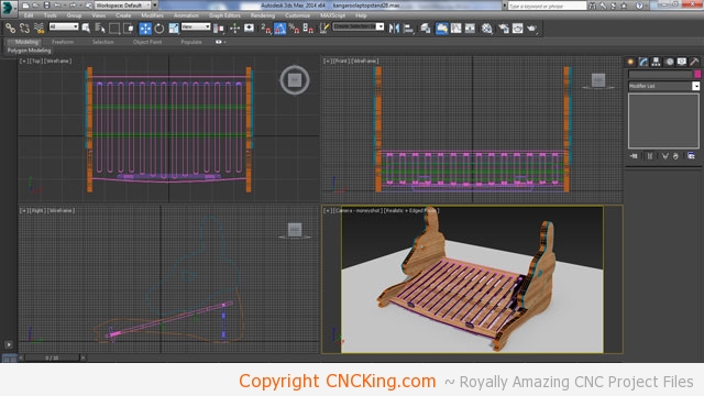 CNC laser / router Kangaroo Laptop Stand