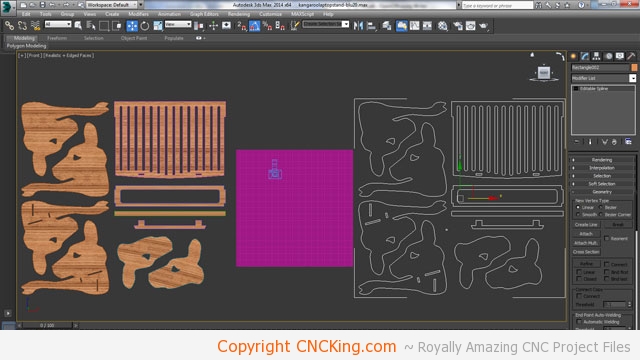 CNC laser / router Kangaroo Laptop Stand