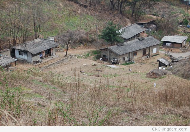 Korean farm in a gulley