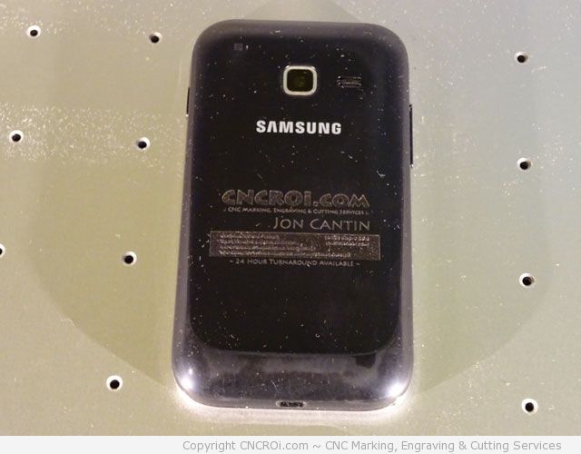 laser engraving a phone