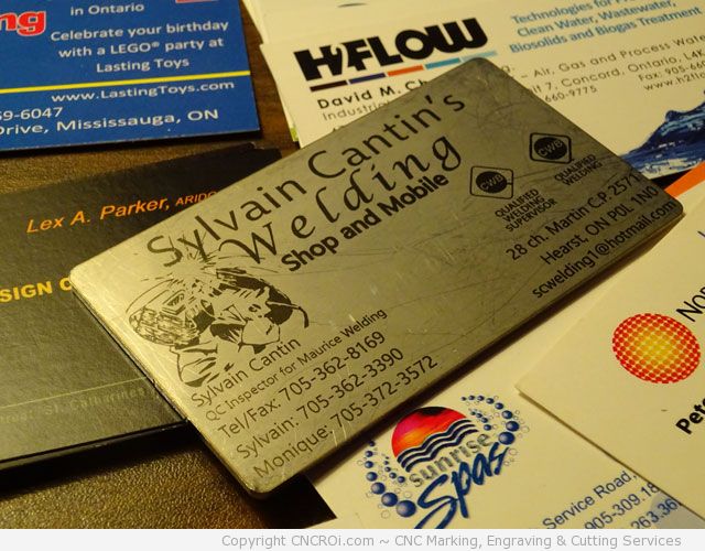 stainless steel business card