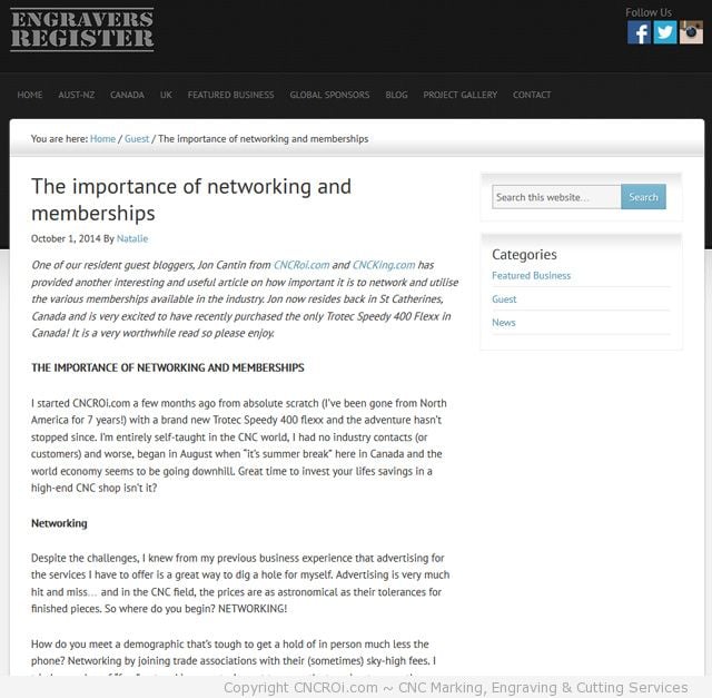 The importance of networking and memberships