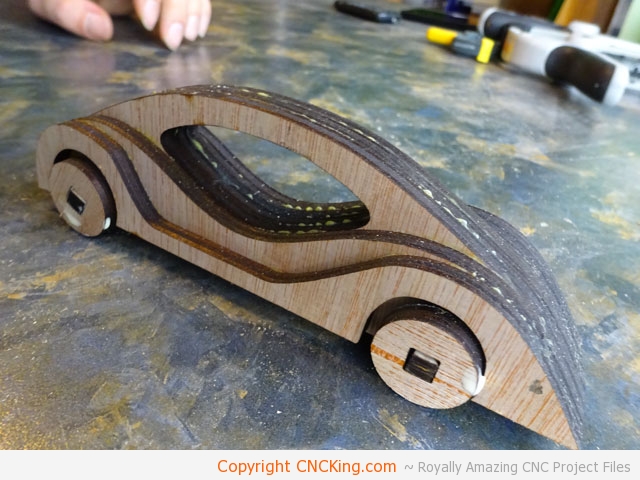 CNC laser cut car