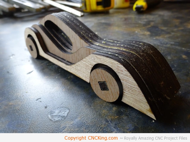 CNC laser cut car