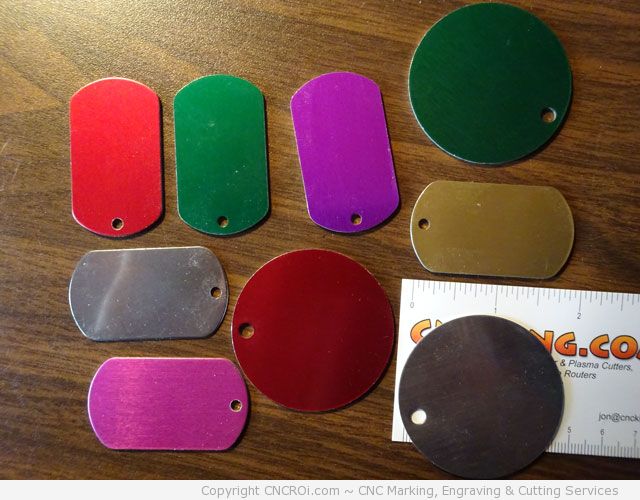 anodized aluminium dog tags