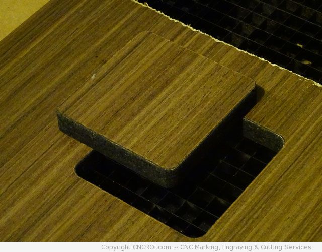 laser cutting presswood laminate