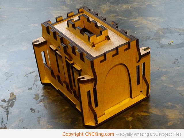 laser cut medieval castle bank