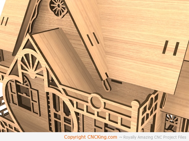 cnc laser dollhouse