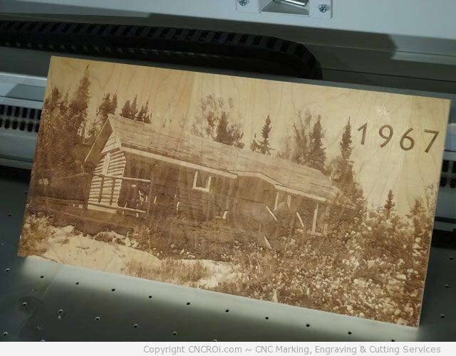 cnc laser engraving wood cottage