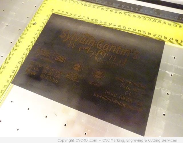 laser engraving plate metal