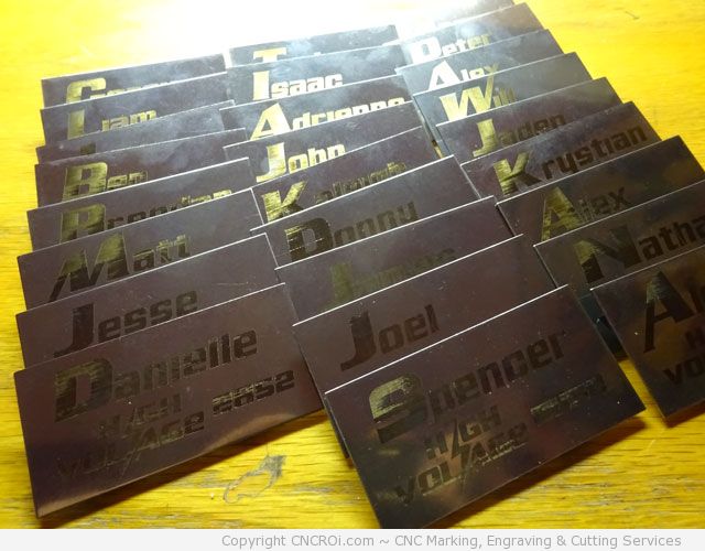 stainless steel name badges