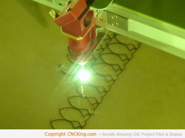 cnc laser cutting gold fish