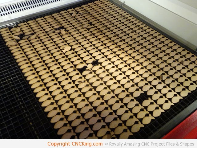 cnc laser cutting gold fish