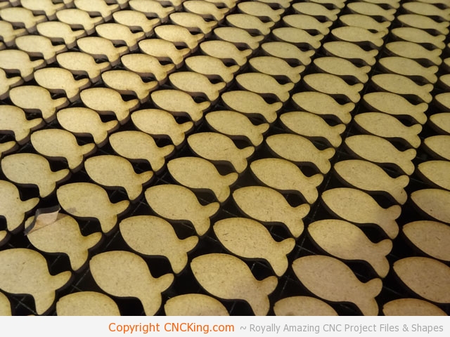 cnc laser cutting gold fish