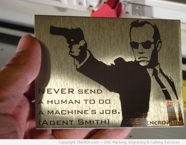 agent smith from matrix cnc stainless steel