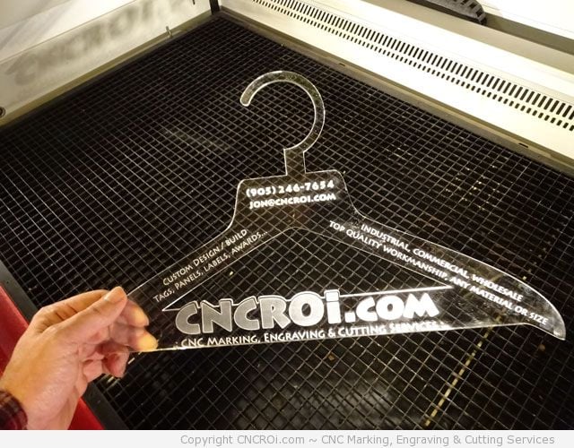 cnc laser cutting custom acrylic hangars