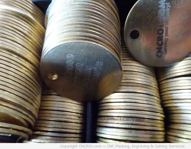 Custom CNC Laser Annealing Brass Valve Tags