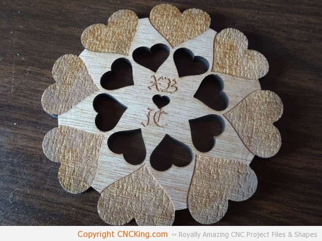 laser cut wedding coaster