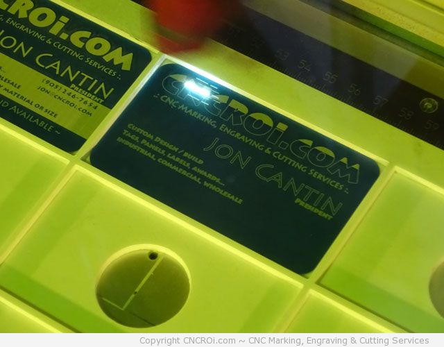 CNC Laser Fiber Marking and CO2 Engraving Anodized Aluminium