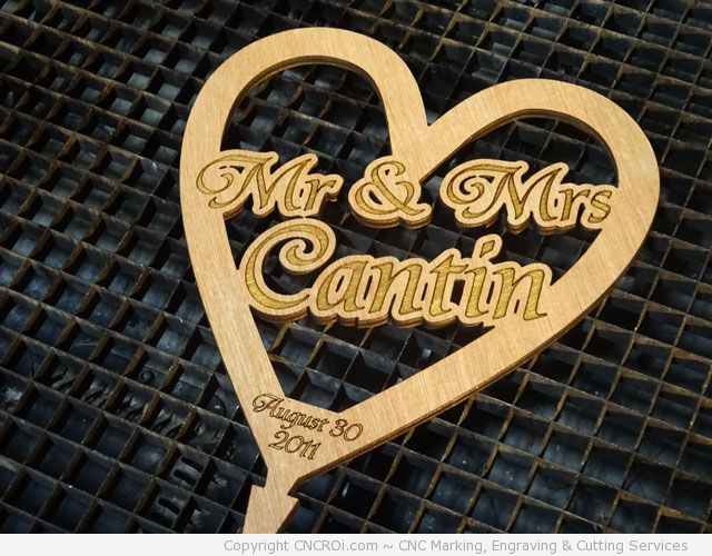 custom laser cut cake topper