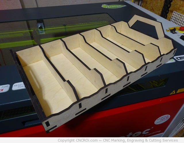 custom designed laser cut sample holder
