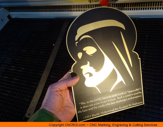 Custom CNC Laser Acrylic & Laminate Wall Plaque