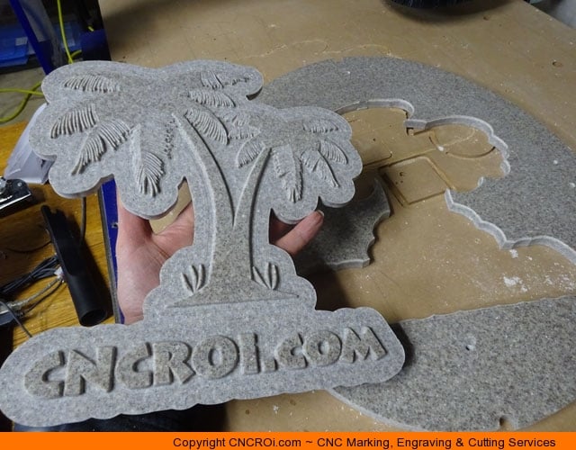 custom corian cnc router sign