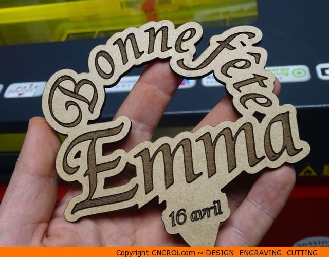 Custom MDF Cake Topper