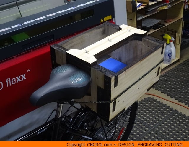 Custom Laser Cut Rear Bike Basket