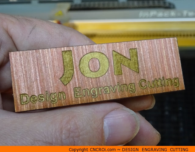 custom plywood name badge