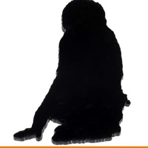 0024-monkey-sitting custom animal shape stickers